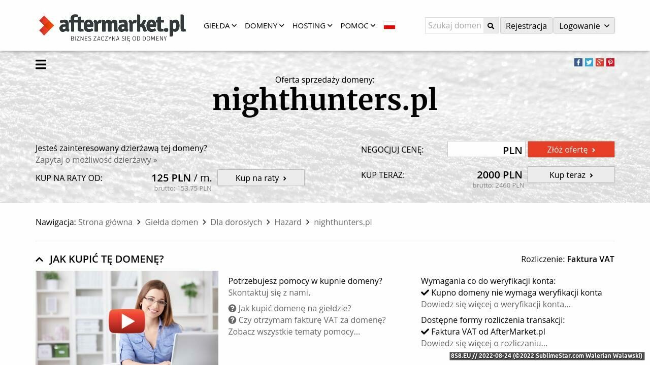 Night Hunters (strona nighthunters.pl - Nighthunters.pl)