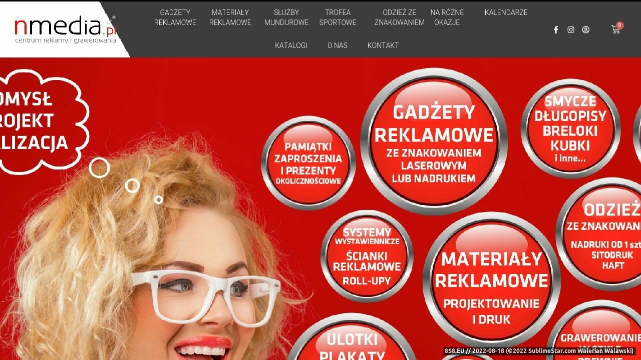 Zrzut ekranu Agencja reklamowa i interaktywna - prezentacje, poligrafia, strony www