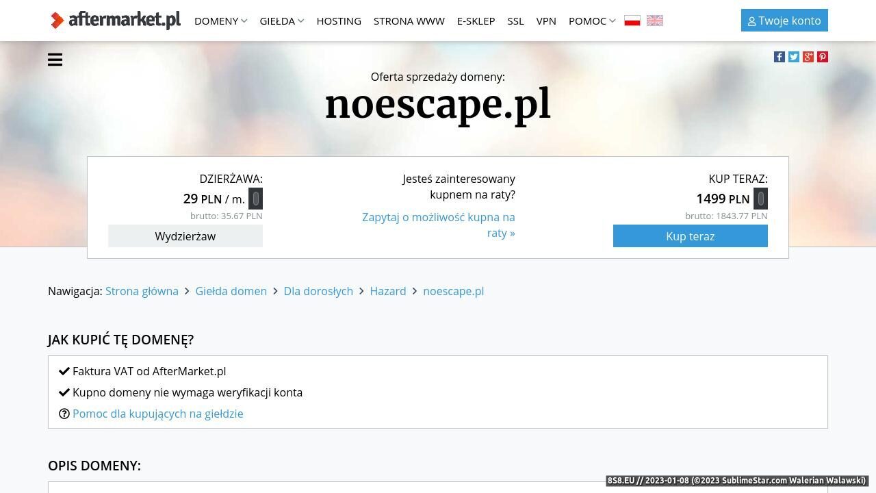 Sieć serwerów Counter-Strike Noescape.pl (strona noescape.pl - Noescape.pl)