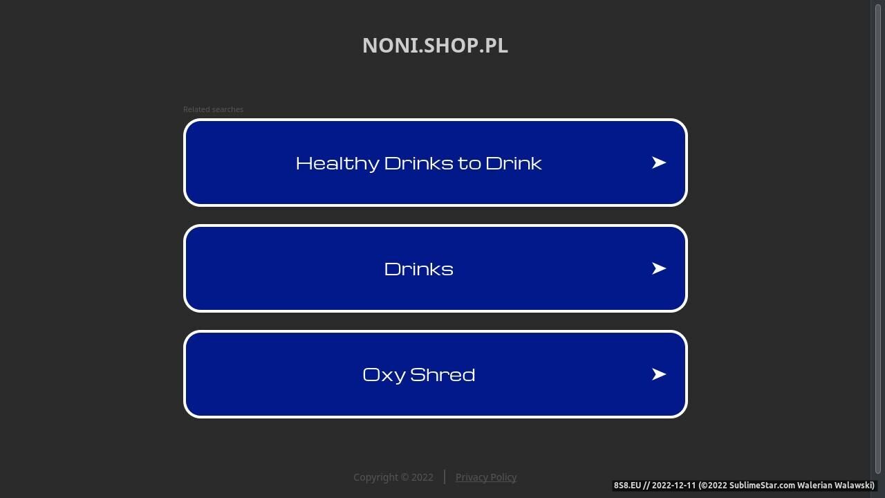 Zrzut ekranu Noni.Shop.Pl - Sok Noni