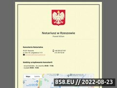 Zrzut strony Kancelaria notarialna - notariusz Paweł Kilian