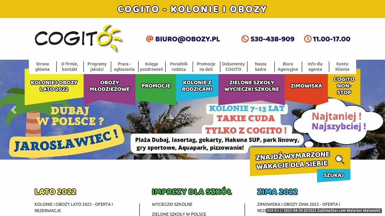 Kolonie (strona www.obozy.pl - Obozy.pl)