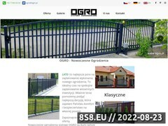 Miniaturka www.ogro.pl (Ogrodzenia OGRO - nowy system ogrodzeń, producent)
