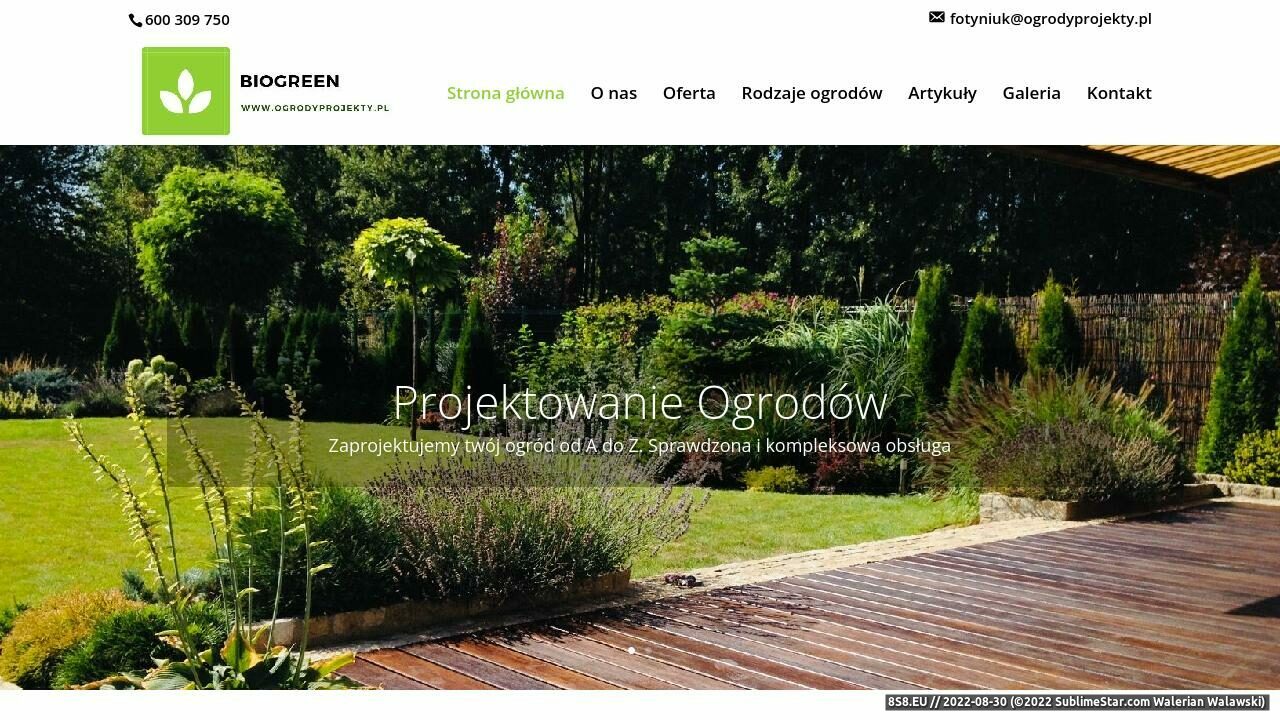 Zrzut ekranu Projektowanie ogrodów - Zielony Krajobraz