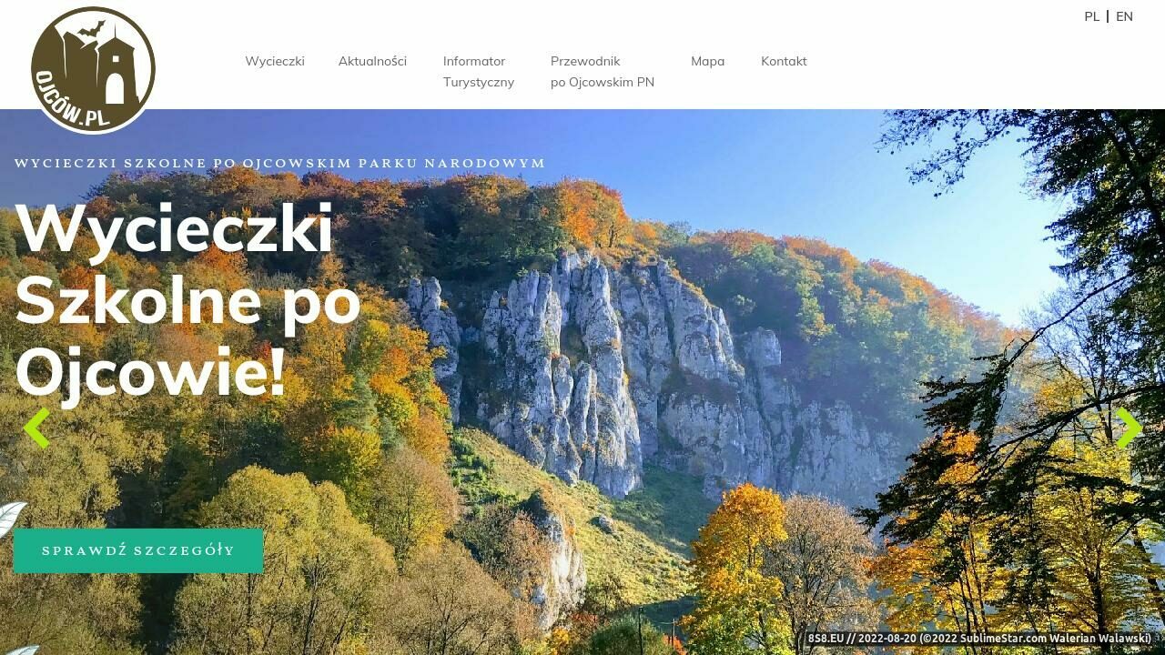 Zrzut ekranu Ojcowski Park Narodowy