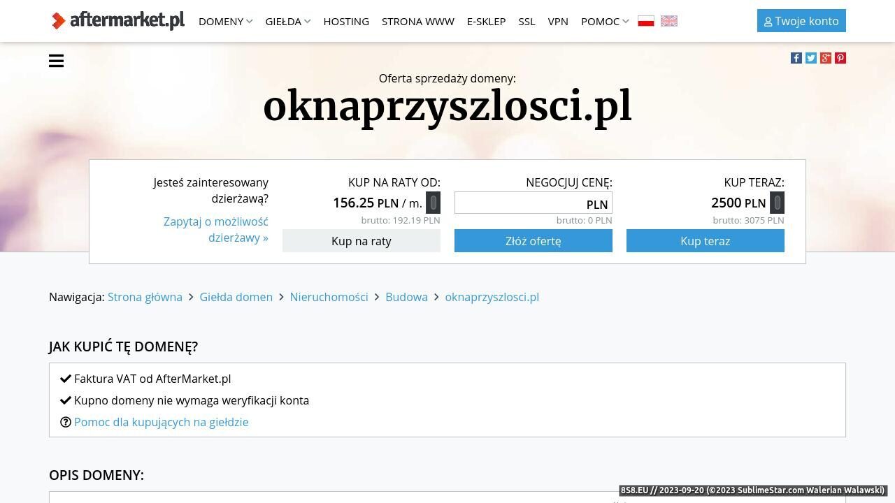 Okna PCV (strona oknaprzyszlosci.pl - Oknaprzyszlosci.pl)