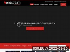 Miniaturka onestream.pl (Transmisje internetowe - kompleksowa organizacja)