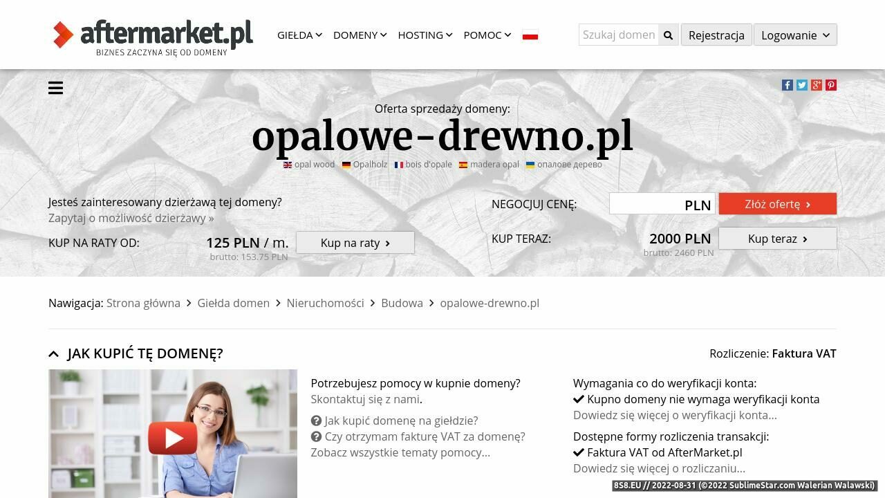 Zrzut ekranu Opalowe-drewno.pl