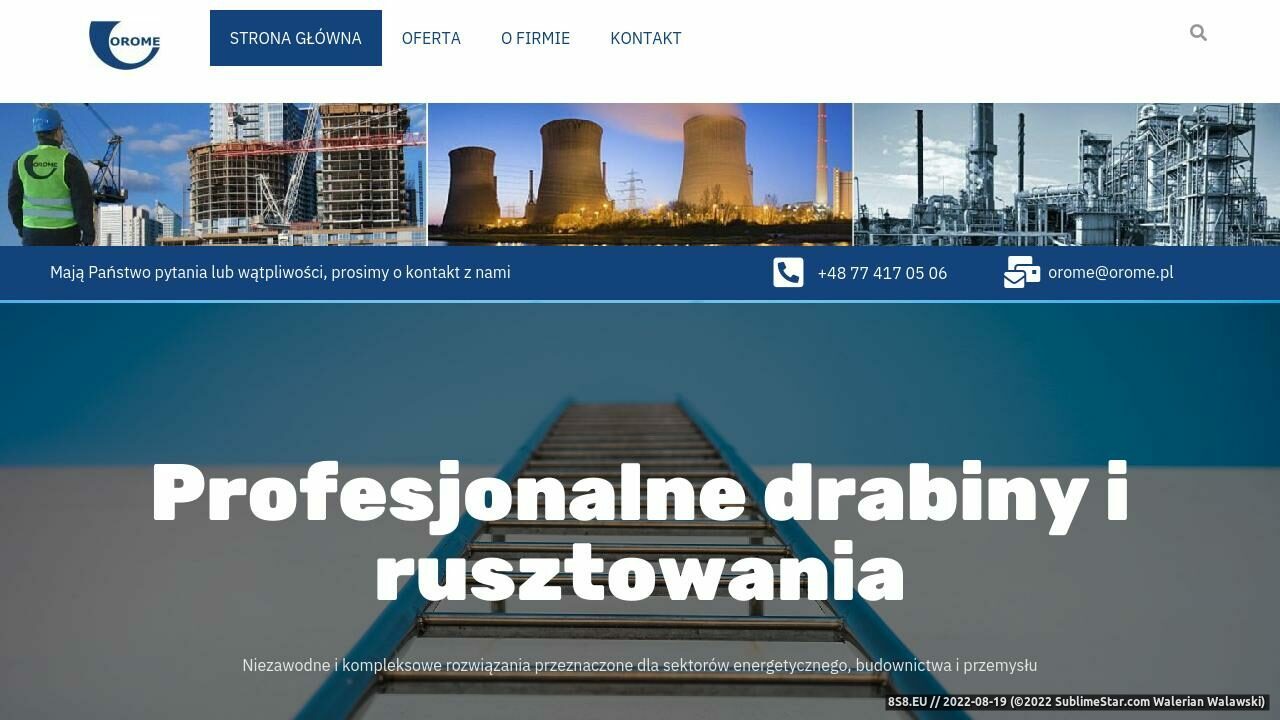 Orome - rusztowania, drabiny (strona orome.pl - Orome.pl)