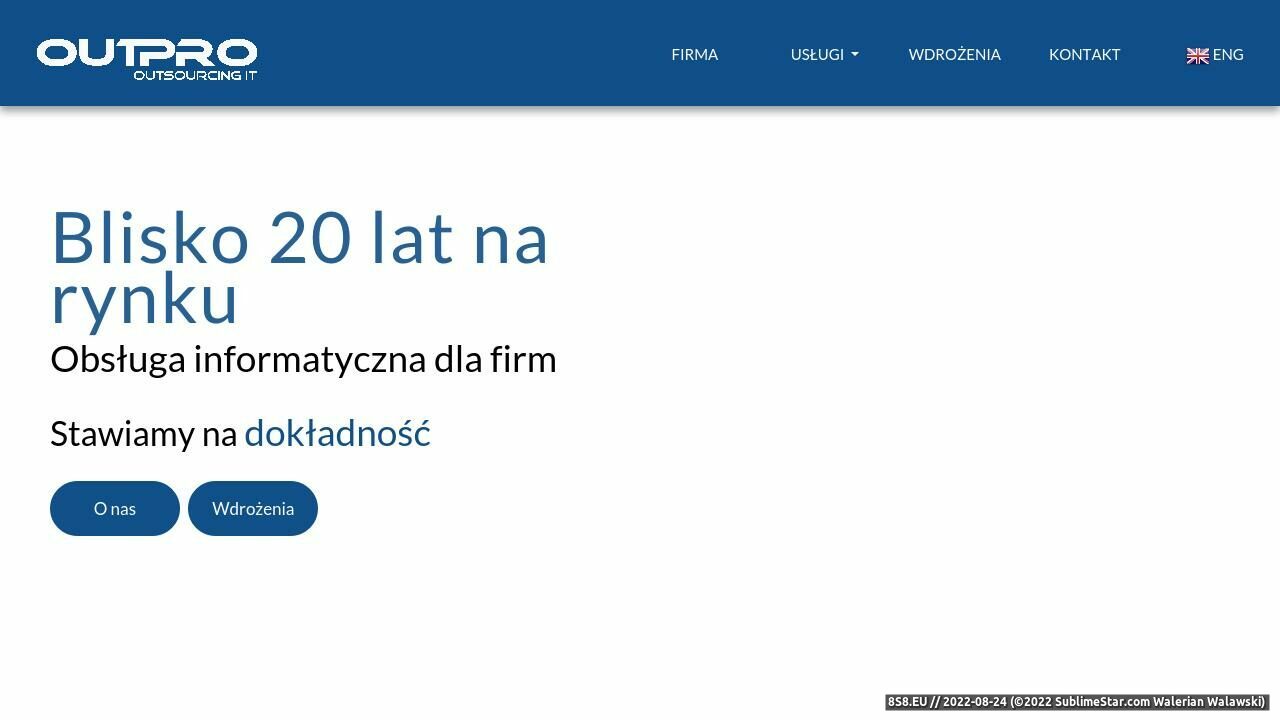 Instalacja sieci Szczecin (strona www.outpro.pl - Outpro.pl)