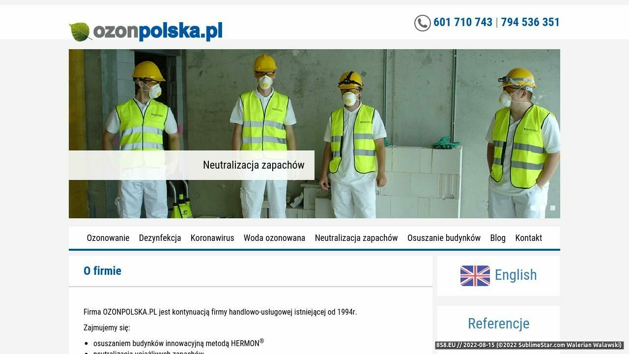 Zrzut ekranu Ozonpolska.pl - aromamarketing