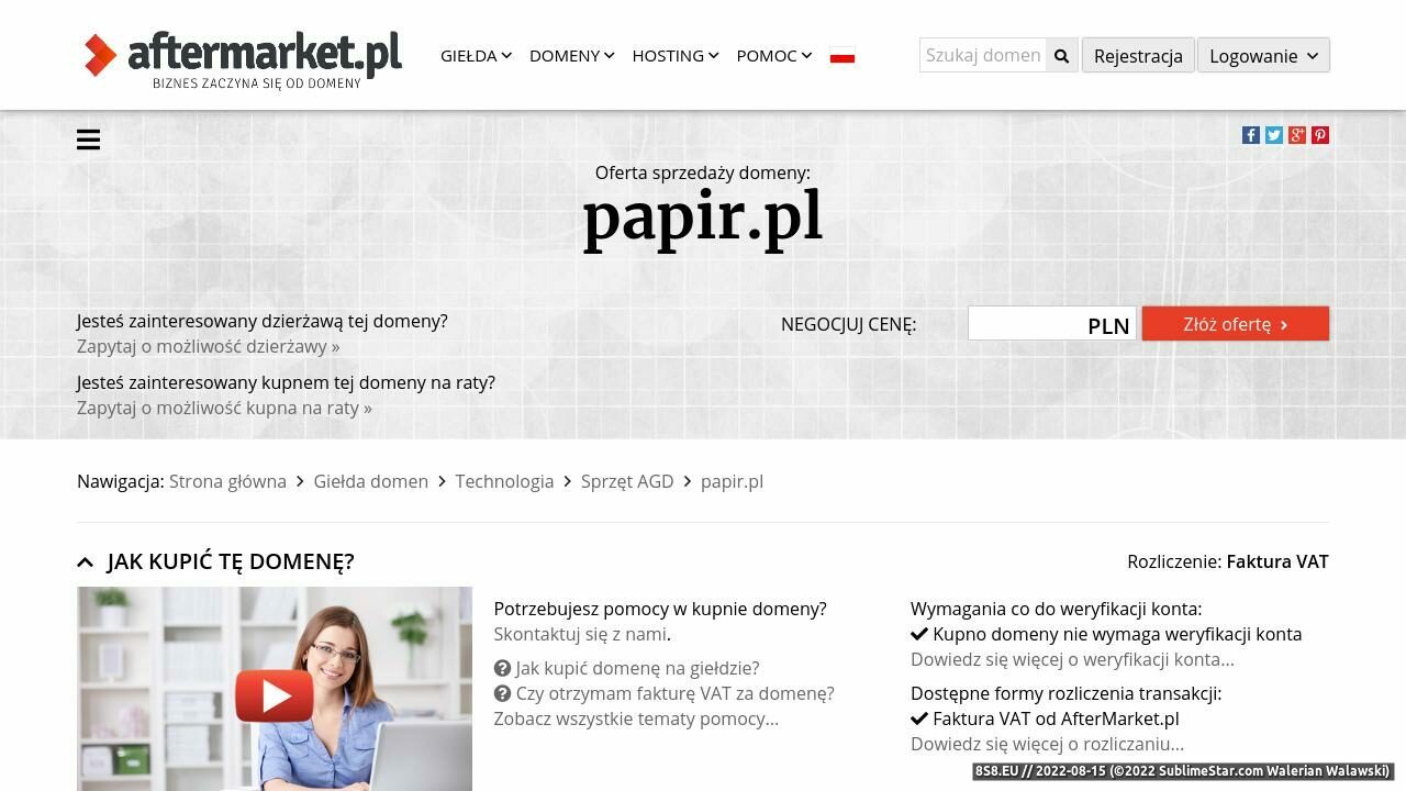 Zrzut ekranu Agencja Reklamowa Full Service - PAPiR