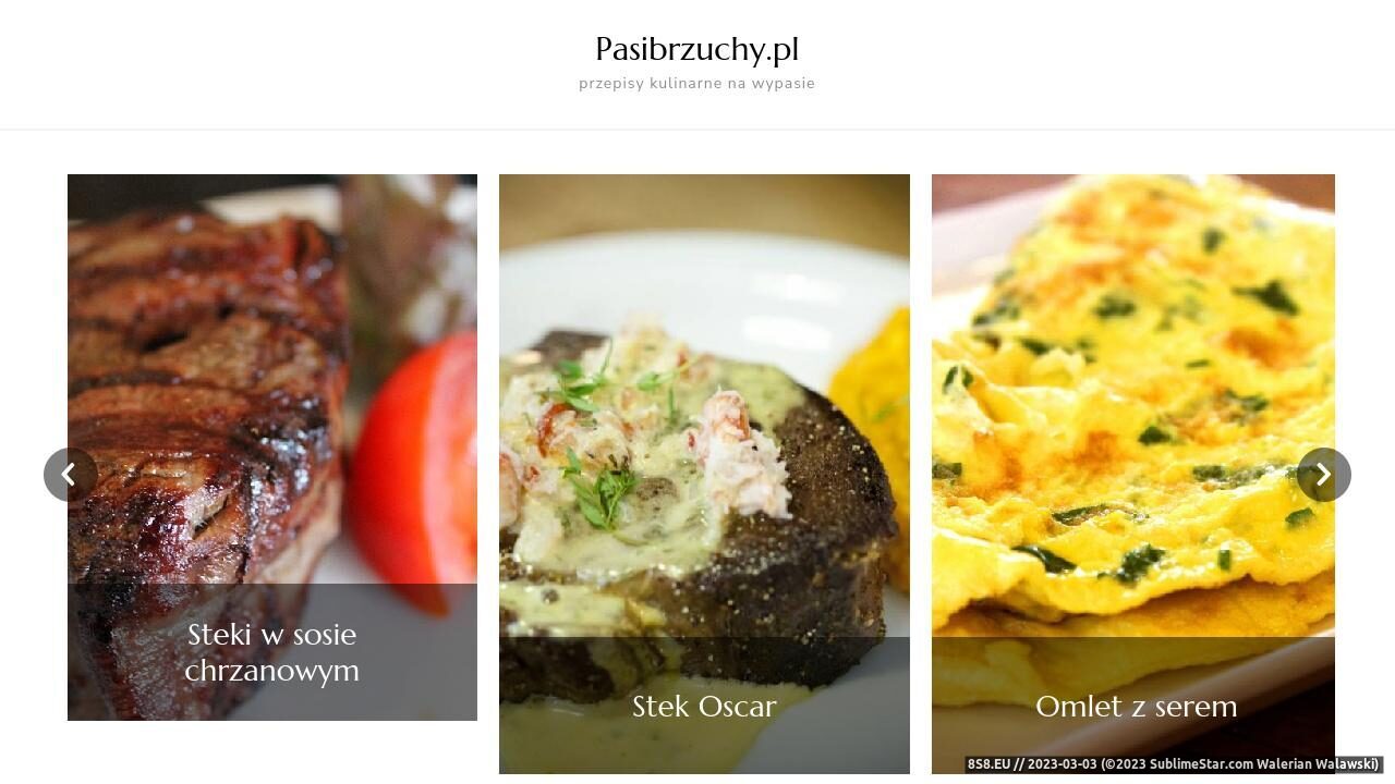 Sprawdzone przepisy kulinarne (strona pasibrzuchy.pl - Pasibrzuchy.pl)