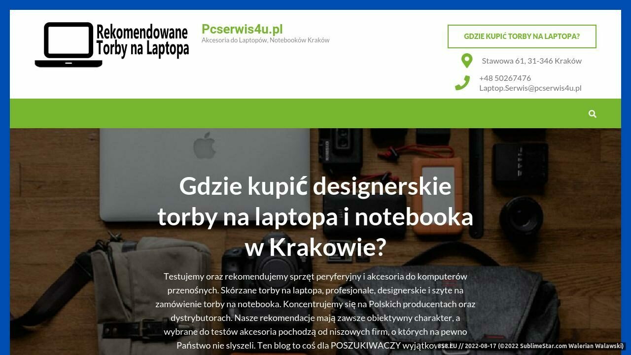 Zrzut ekranu INTELligent PC Serwis - naprawa komputerów w Krakowie