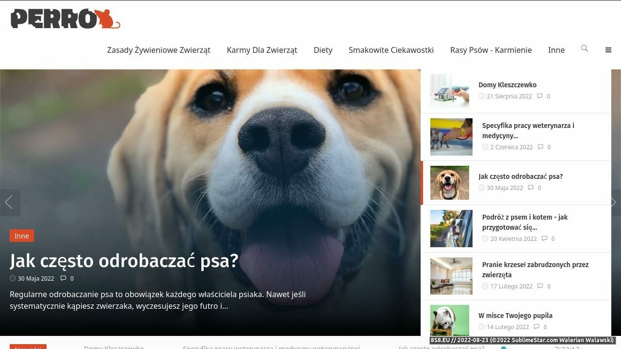 Zrzut ekranu Obroże i krople antykleszczowe, klatki dla psów, transportery