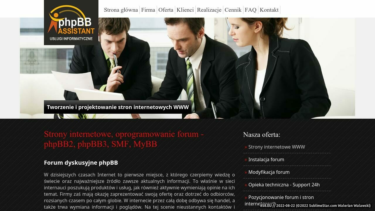 Usługi informatyczne i budowa stron internetowych (strona phpbb-assistant.com - phpBB Assistant)