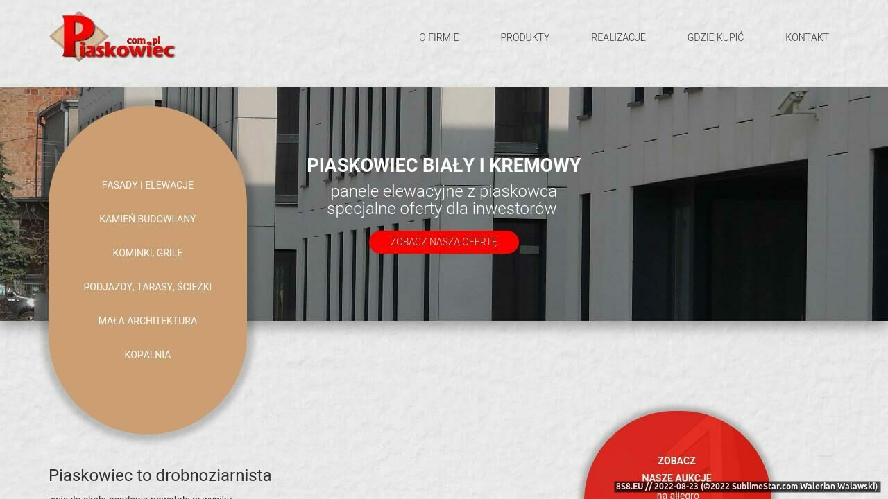 Zakład Kamiennych Materiałów Budowlanych (strona www.piaskowiec.com.pl - Piaskowiec.com.pl)