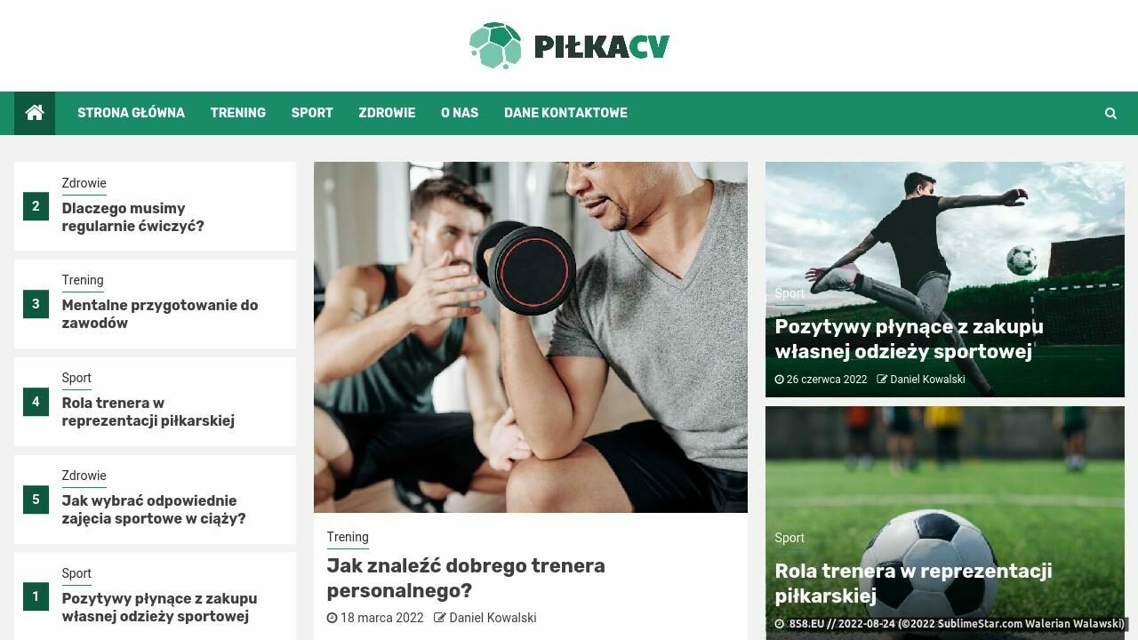 Piłka nożna Twoim życiem? Rejestruj się w PilkaCV (strona www.pilkacv.pl - Pilkacv.pl)