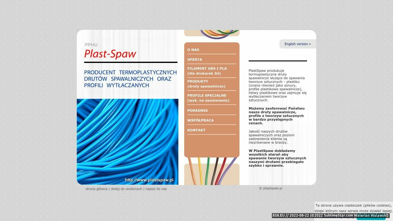 Zrzut ekranu PlastSpaw - Spawanie tworzyw sztucznych spoiwa do plastiku