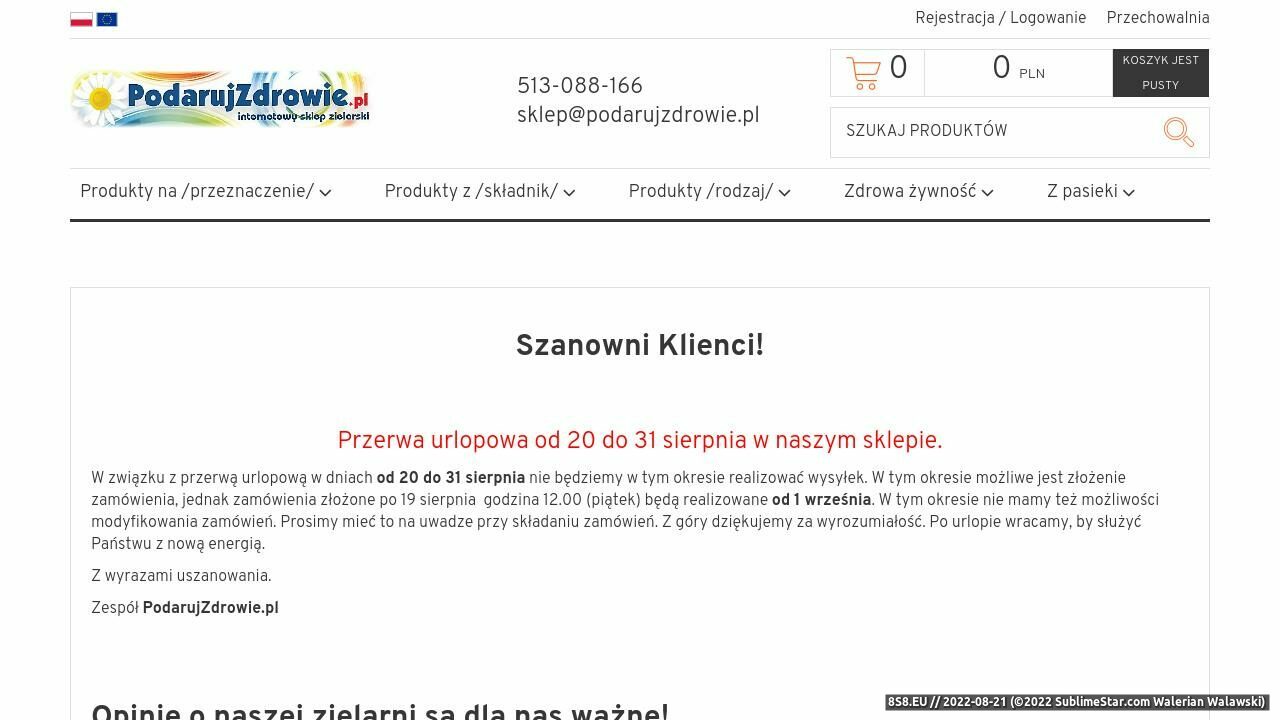 Internetowy sklep zielarski z Katowic (strona www.podarujzdrowie.pl - Podarujzdrowie.pl)
