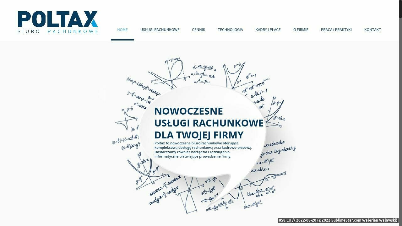 Zrzut ekranu Biuro rachunkowe Poltax
