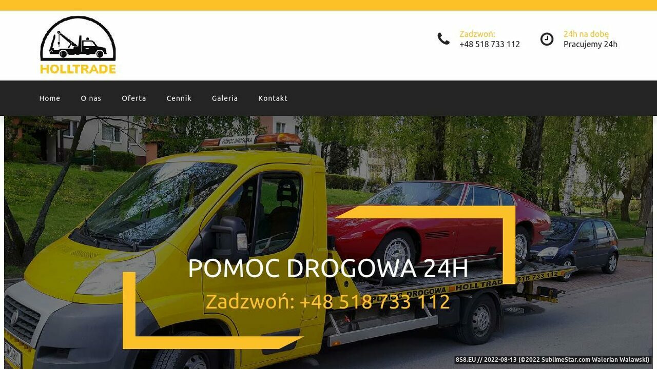Pomoc drogowa Kraków (strona pomoc-drogowa-z-krakowa.pl - Holl Trade)