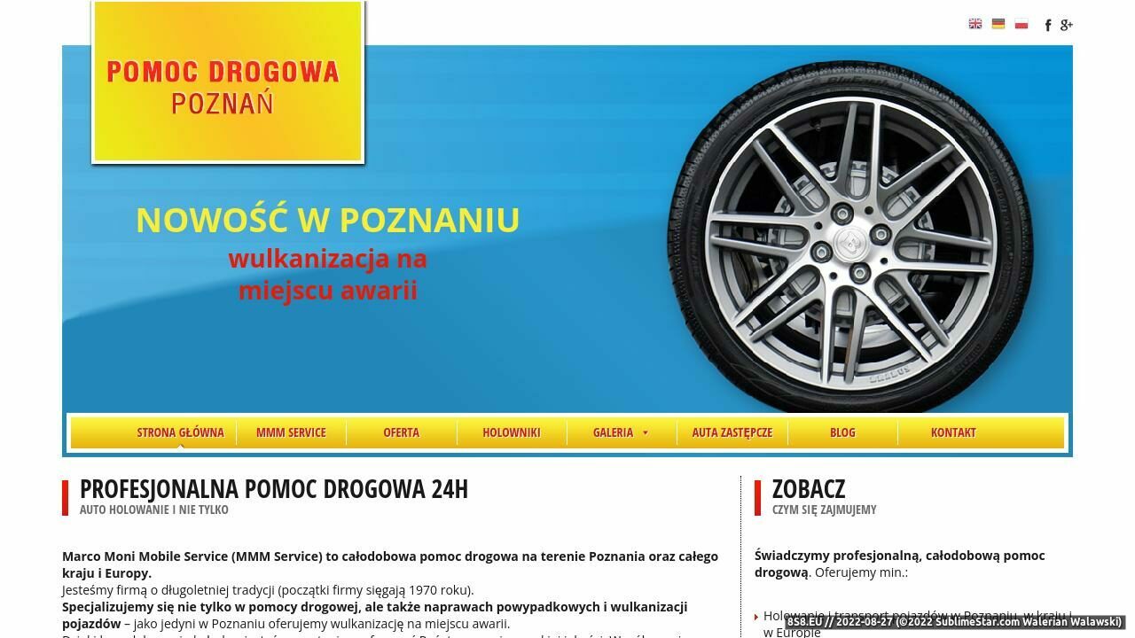 Pomoc drogowa Poznań (strona pomocdrogowa.i-poznan.pl - Pomocdrogowa.i-poznan.pl)