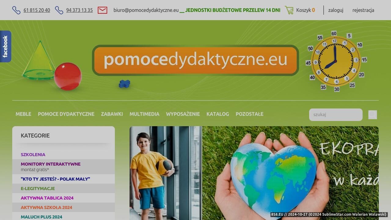 Pomoce dydaktyczne i meble szkolne (strona www.pomocedydaktyczne.eu - Biuro Meble Sp. z o.o.)