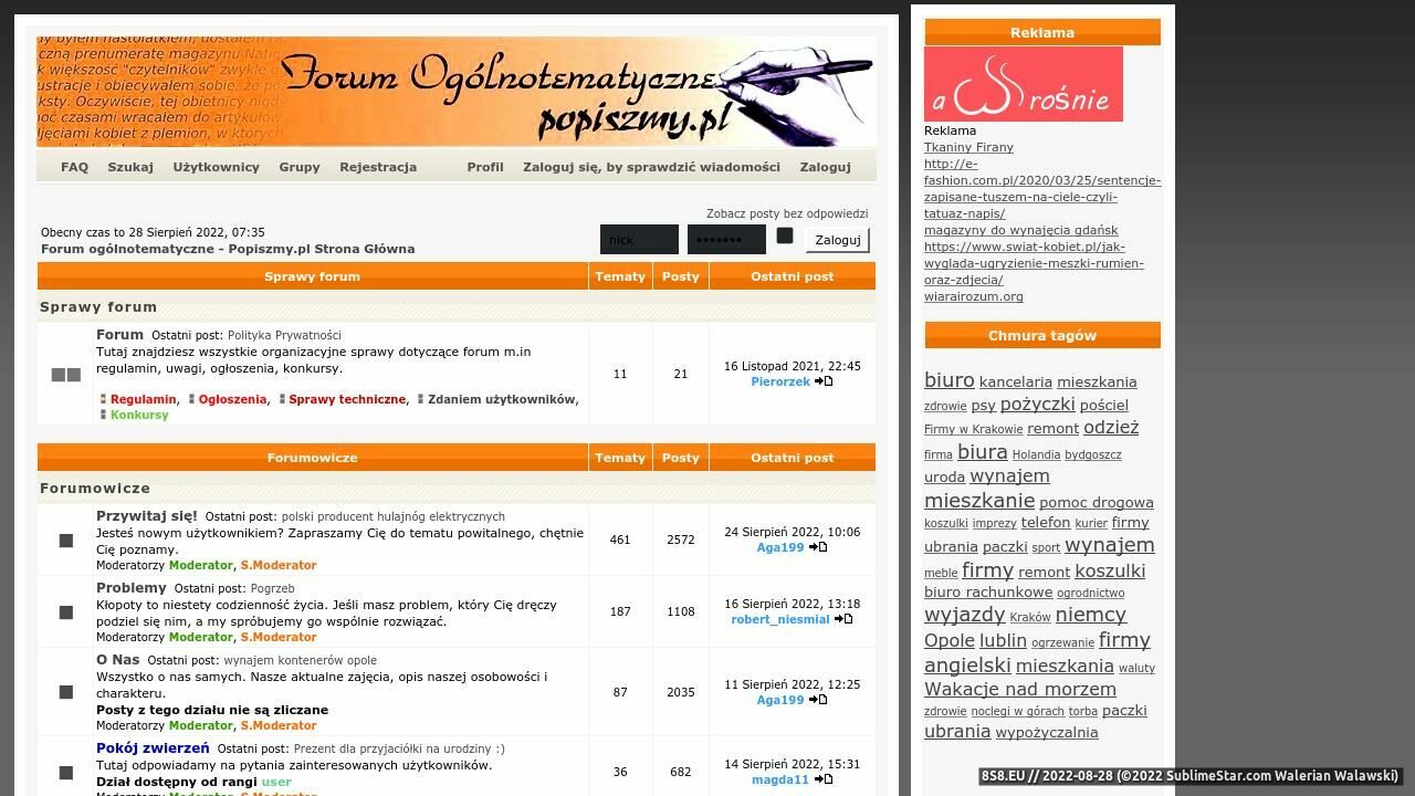 Forum ogólnotematyczne (strona www.popiszmy.pl - Popiszmy.pl)