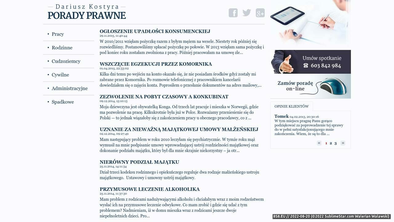 Porady prawne (strona www.porady-prawne.waw.pl - Porady-prawne.waw.pl)