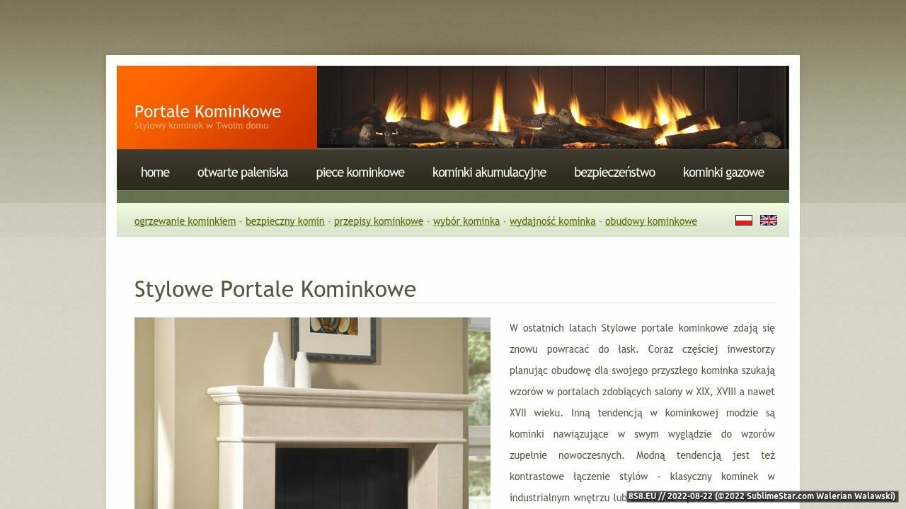 Portale kominkowe (strona portale-kominkowe.pl - Aduro)