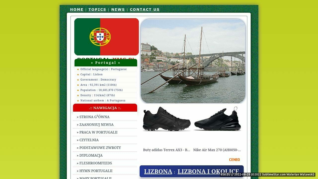 Zrzut ekranu Portugalia.XMC.PL - Portugalia