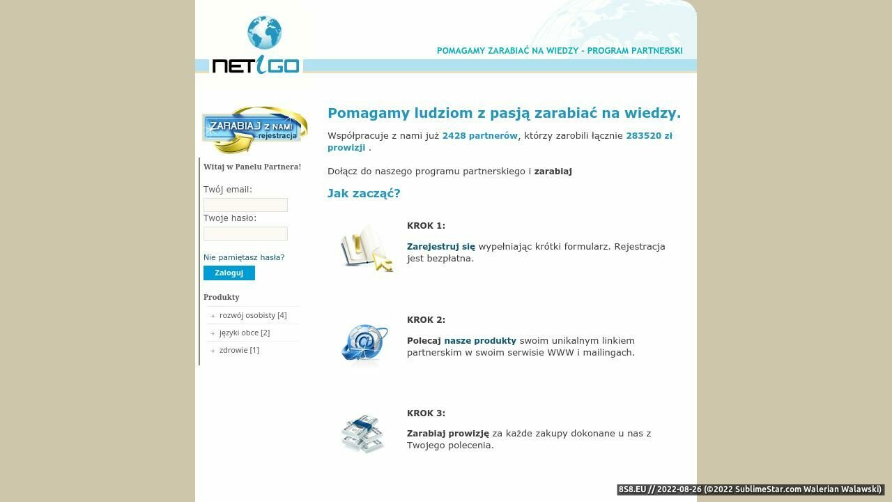 Program partnerski (strona pp.netigo.pl - Pp.netigo.pl)