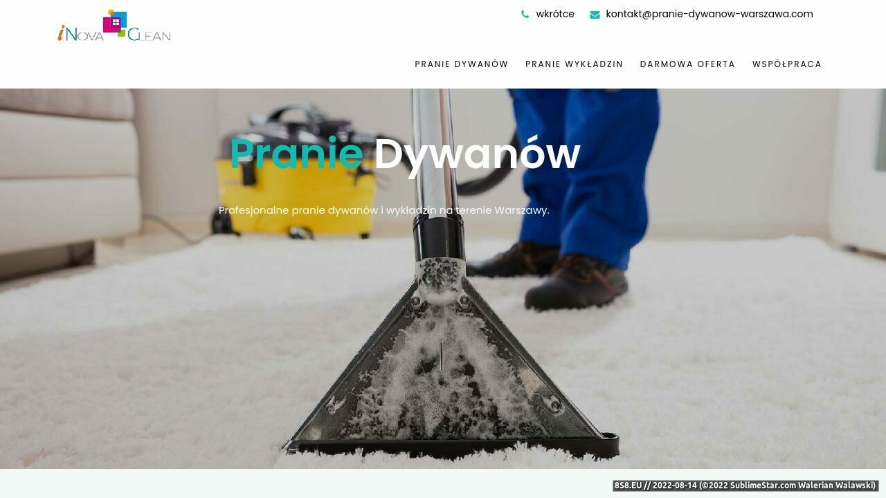 Serwis czyszczenia dywanu w Warszawie (strona www.pranie-dywanow-warszawa.com - Inova Clean Warszawa)