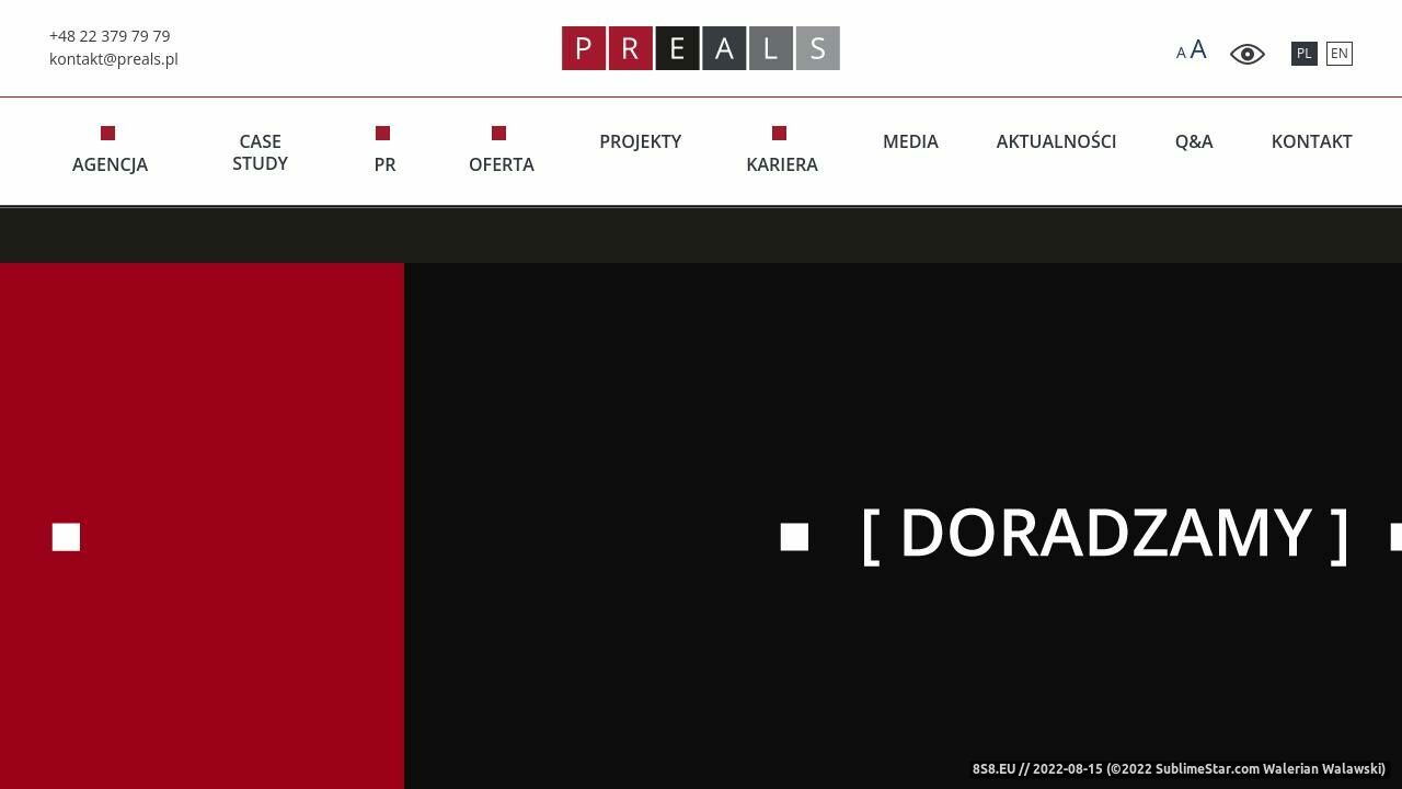 Zrzut ekranu Agencja PR Warszawa