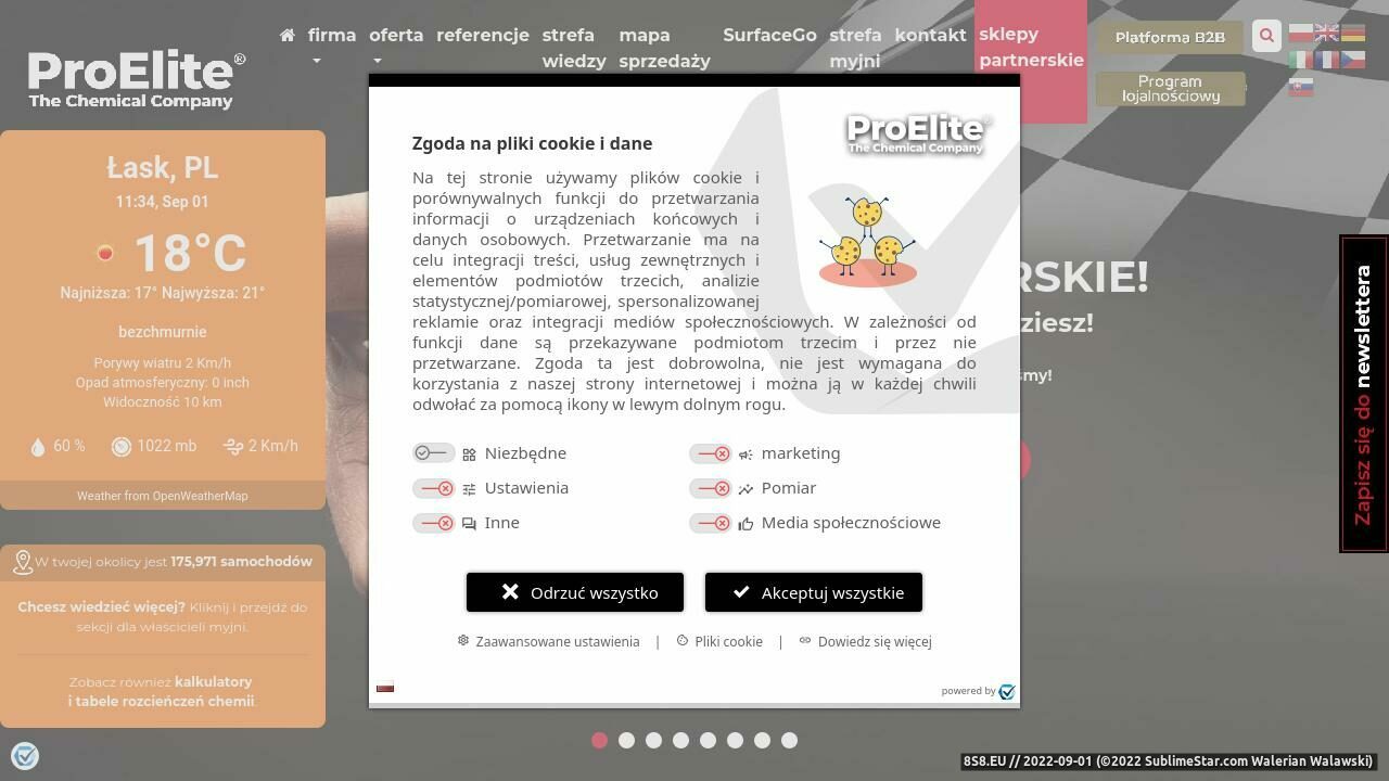 Zrzut ekranu Chemia samochodowa ProElite