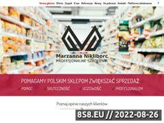 Miniaturka profesjonalneszkolenie.pl (Profesjonalne <strong>szkolenia sprzedażowe</strong> Marzanna Nikliborc)