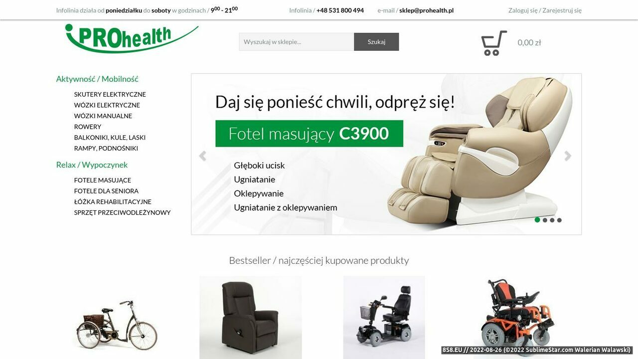 Fotele masujące PROhealth (strona www.prohealth.pl - Prohealth.pl)