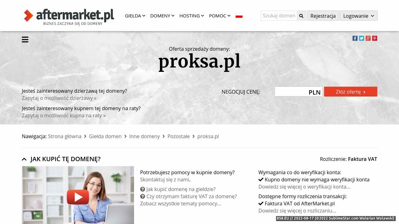 Zrzut ekranu Oficjalna strona Grzegorza Proksy