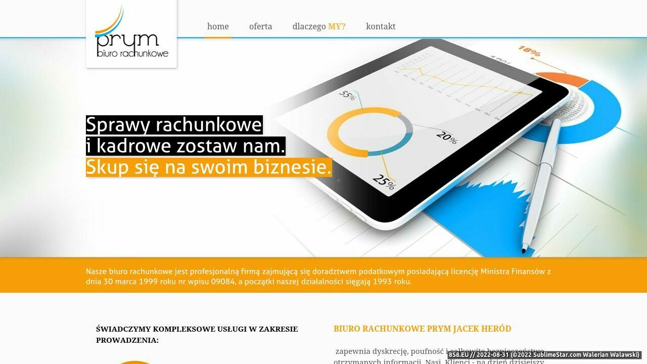 Zrzut ekranu Prym Biuro rachunkowe Kraków | Podatki | Zwrot VAT