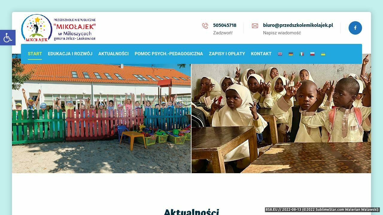 Zrzut ekranu Przedszkole Czernica