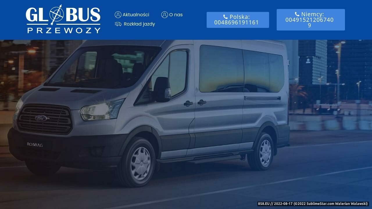 Zrzut ekranu Minibus Polska Niemcy