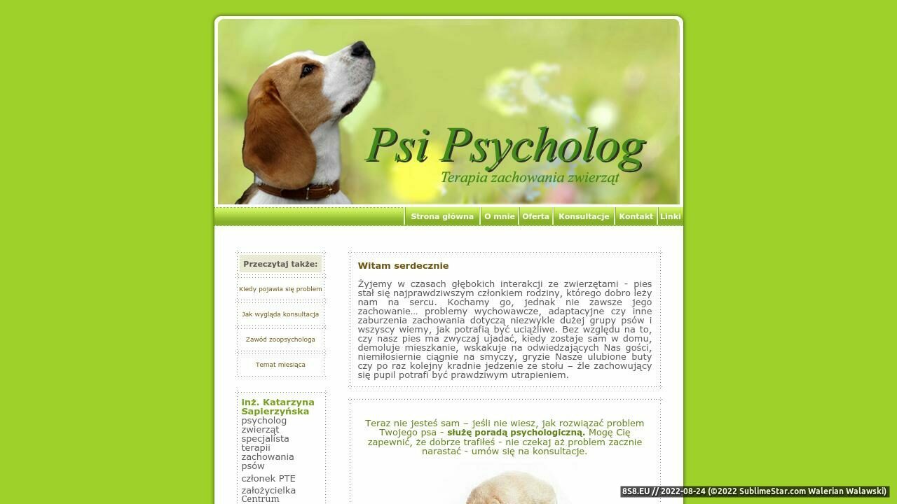 Psi psycholog - konsultacje (strona www.psipsycholog.pl - Psipsycholog.pl)