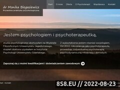 Zrzut strony Prywatna praktyka psychologiczna Moniki Biegasiewicz