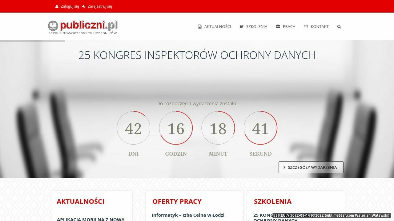 Zrzut ekranu Serwis nowoczesnych urzędników - publiczni.pl