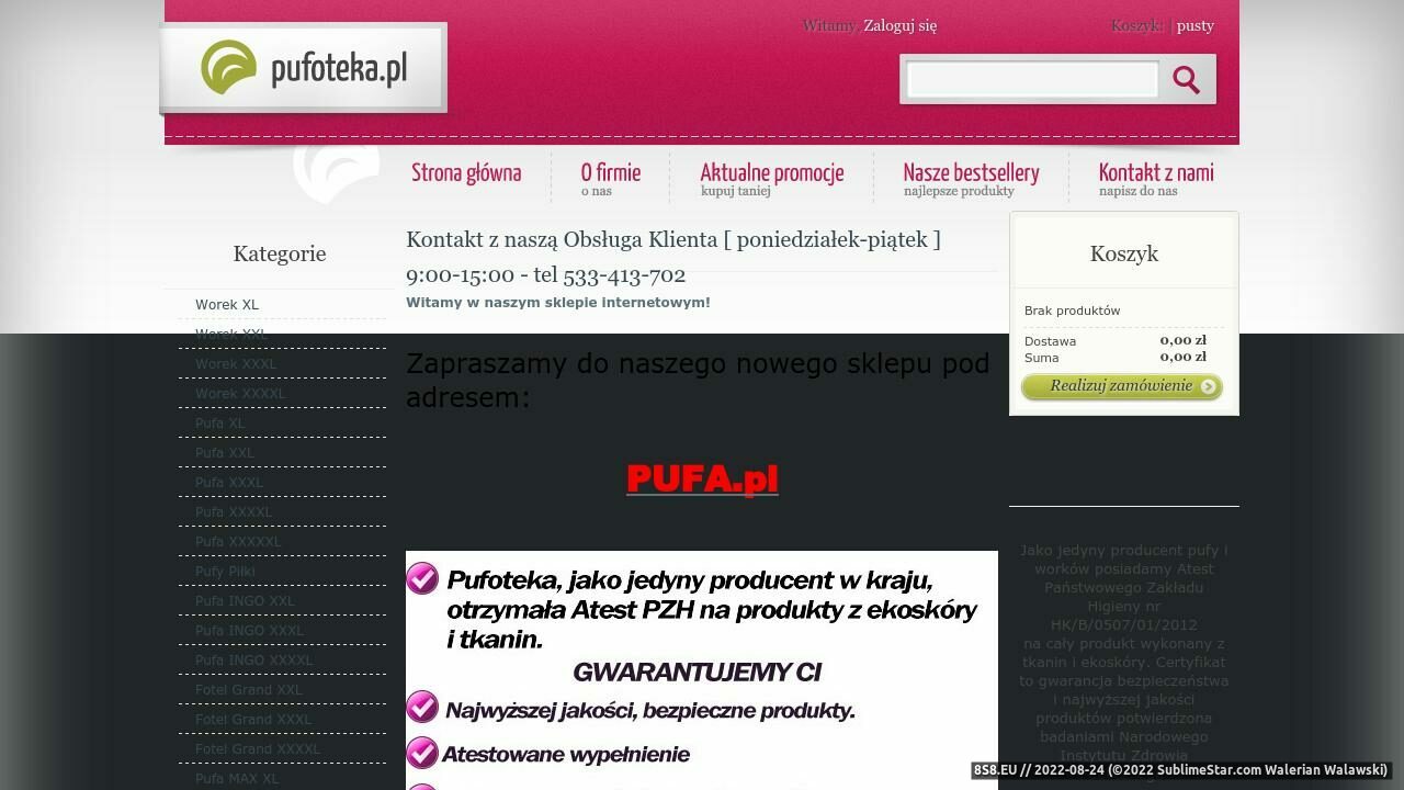 Zrzut ekranu Pufa