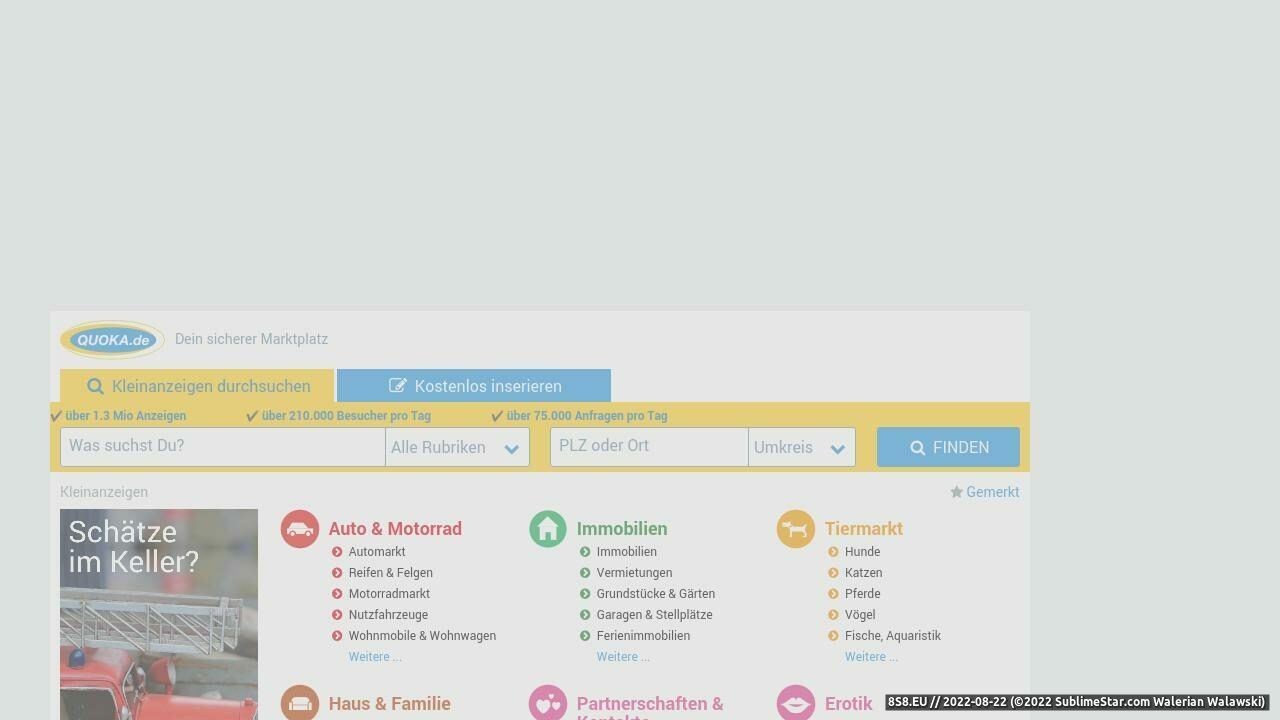Zrzut ekranu Serwis ogłoszeń Lokalnych
