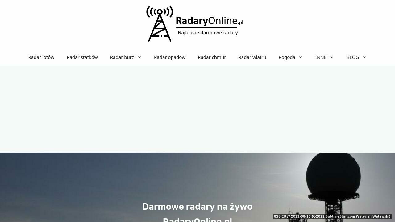 Radary pogodowe (strona radaryonline.pl - Radaryonline.pl)