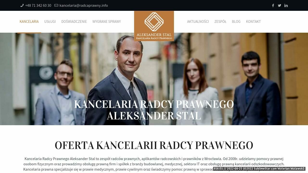 Kancelaria Radcy Prawnego Aleksander Stal, Wrocław (strona www.radcaprawny.wroc.pl - Radcaprawny.wroc.pl)