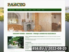 Miniaturka strony Kaszuby - Pokoje RANCZO, wczasy na Kaszubach, domek nad jeziorem